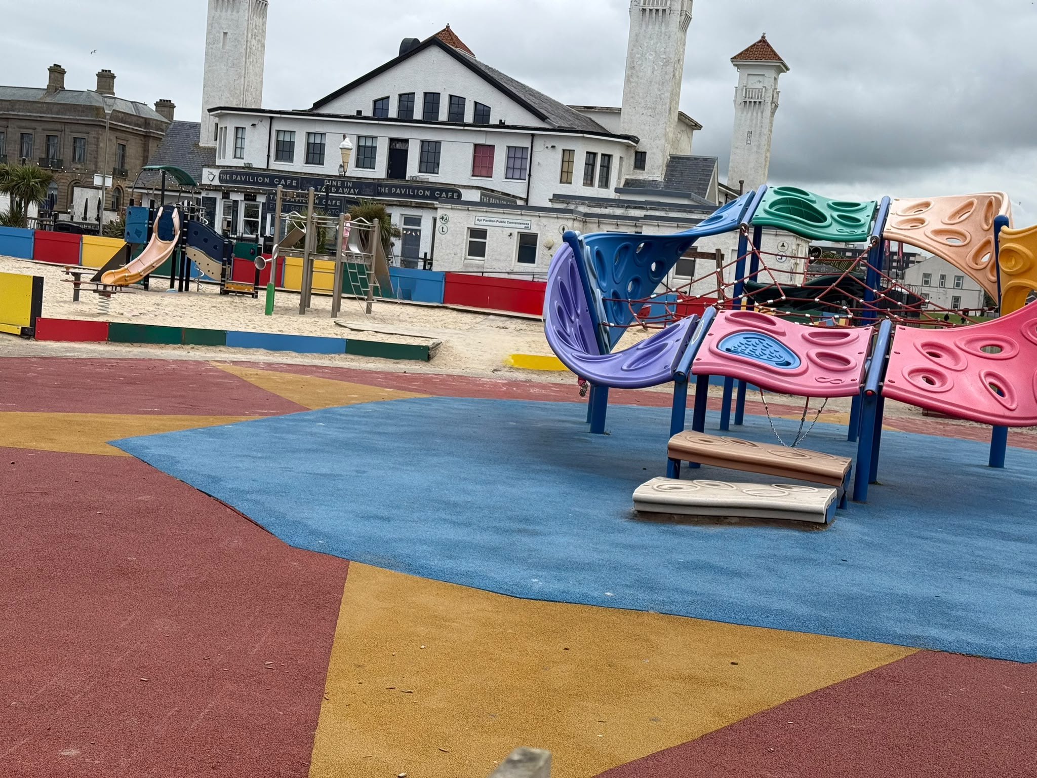 Colourful playground at the Pavilion Cafe