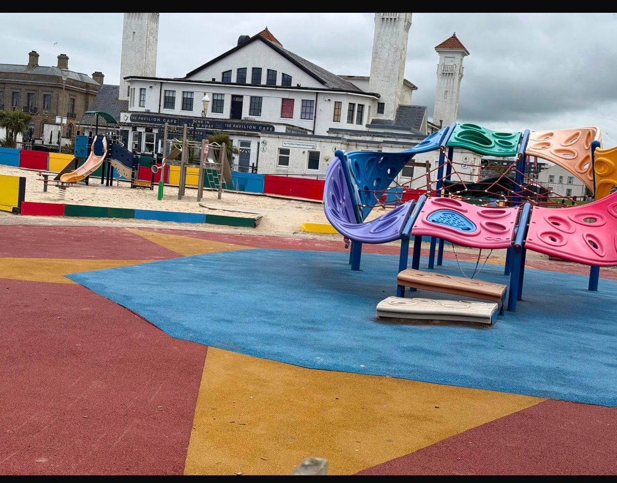 Soft-surface playground beside the Pavilion Cafe